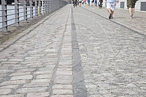 Embankment on River Spree near Oberbaumbrucke Bridge, Berlin