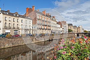 Embankment of river Vilaine in Rennes