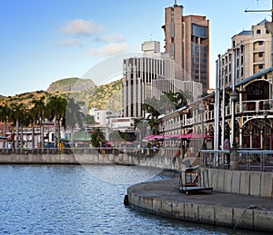 Embankment at sunset, Port-Louis- capital of Mauritius