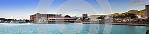 Embankment at sunset, Port-Louis- capital of Mauritius , panorama