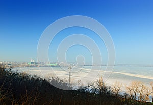 Embankment in Taganrog. Rostov region. Russia. Winter photo