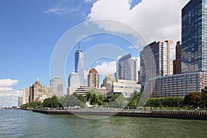Embankment with tall buildings and Robert F. photo