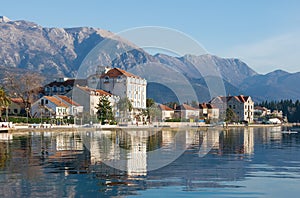 Embankment of Tivat city, Montenegro photo