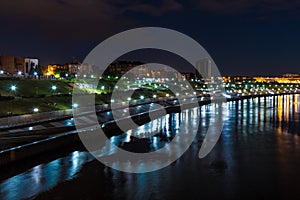 Embankment of Tura River in Tyumen