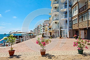 Embankment in the Utes city, Crimea