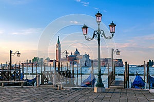 Embankment in Venice at sunrise