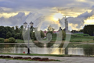 The embankment of the Volkhov River