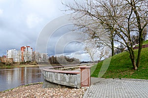 Embankment of Zapadnaya Dvina in spring, Vitebsk