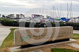 Embarcadero Marina Park - Port of San Diego concrete sign photo