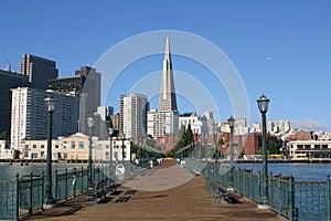 Embarcadero and Transamerica building.