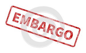 Embargo Stamp - Red Grunge Seal