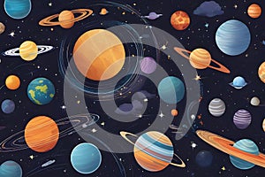 AI Generated- illustrations for the concept of physics on the topic of Astrophysical Adventures photo