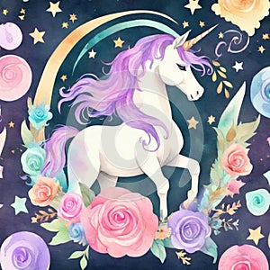 Unveiling the enchanting origins of unicorns: a colorful dive into their mythical background photo