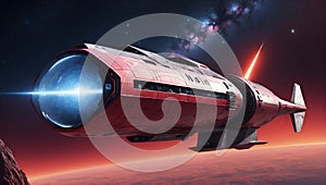 cosmic nebula serpent: visualizing the celestial wonder. ai generated