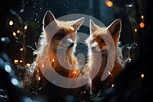 Cunning shape-shifting foxes with magical abilities - Generative AI photo