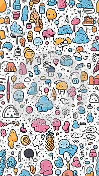 Doodle art illustration ai generated photo