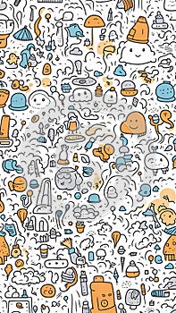 Doodle art illustration ai generated photo