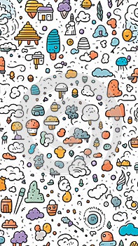 Doodle art illustration ai generated photo