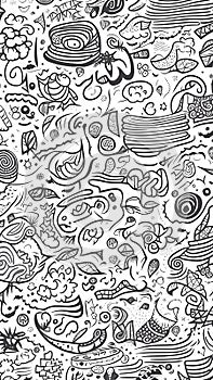 Doodle art illustration ai generated photo