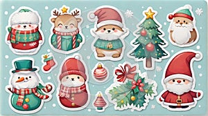 Santas' Joyful Journey: Merry Stickers