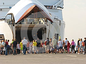 Embarking passengers photo