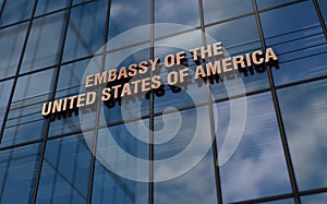 Embassy of the United States of America glass building concept