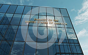 Embassy of the United States of America glass building concept