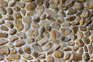 Embed stone in cement wall
