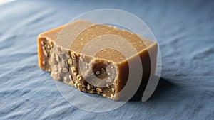 Embedded particles possibly oats or seeds giving it a textured