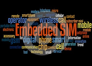 Embedded SIM word cloud concept 3