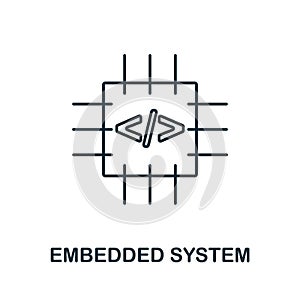 Embedded System line icon. Monochrome simple Embedded System outline icon for templates, web design and infographics