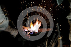 Embers and Flamme of a smith's forge