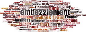 Embezzlement word cloud