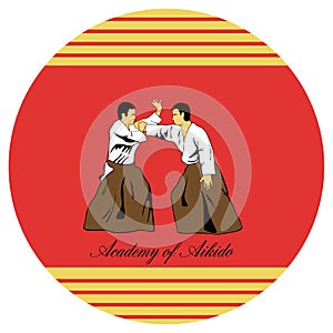 Emblem of aikido .