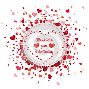 Emblem Confetti Hearts Cover Valentinstag photo