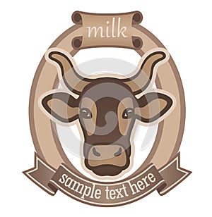 Emblem for dairy products or for the cattle indust
