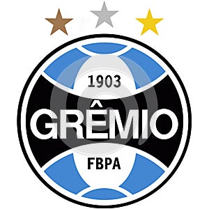 The emblem of the football club Gremio. Brazil.