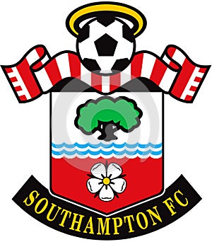 The emblem of the football club `Southampton`. England