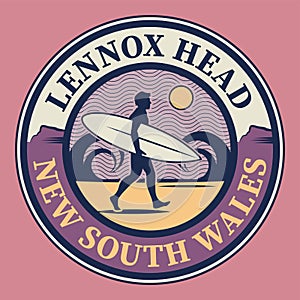Emblem with the name of Lennox Head, New South Wales