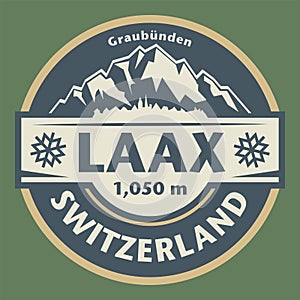 Emblem with the name of Saalbach-Hinterglemm, Austria