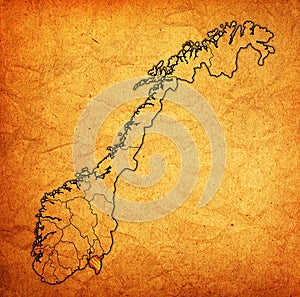ÃËstfold region on administration map of norway