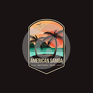 Emblem patch logo illustration of American Samoa National Park