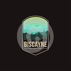 Emblem patch logo illustration of Biscayne National Park