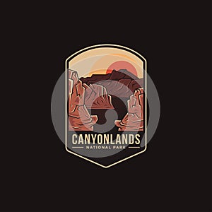 Emblem patch logo illustration of Canyonlands National Park