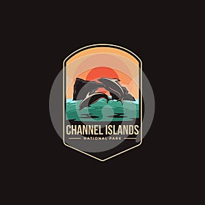 Emblem patch logo illustration of Channel Islands National Park