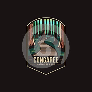 Emblem patch logo illustration of Congaree National Park