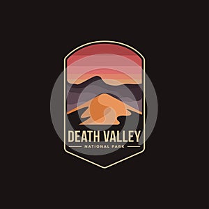 Emblem patch logo illustration of Death Valley National Park