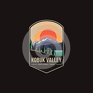 Emblem patch logo illustration of Kobuk Valley National Park