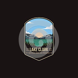 Emblem patch logo illustration of Lake Clark National Park and Preserve photo