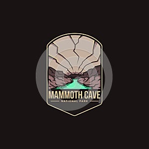 Emblem patch logo illustration of Mammoth Cave National Park